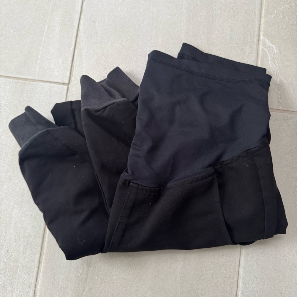 Figs Zamora Jogger Black Maternity Pants Size XS